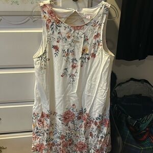 White floral print sundress